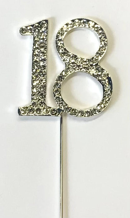 Diamanté Cake Topper- 18 The Ultimate Balloon And Party Shop Cheltenham & Gloucester Balloons & Fancy Dress 