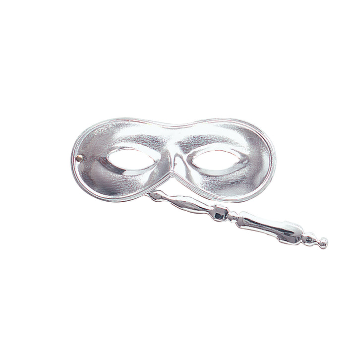 Cocktail Eyemask On Stick  - Silver - The Ultimate Balloon & Party Shop