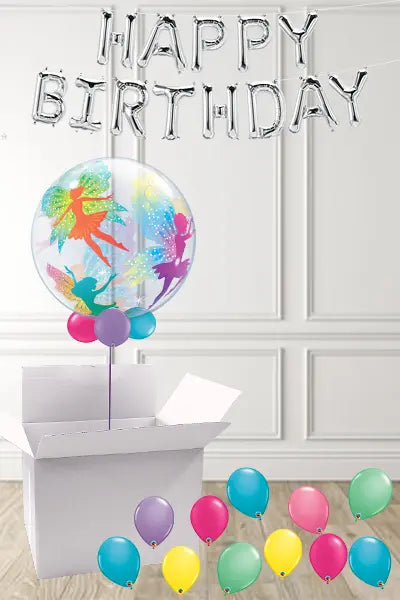 Fairy Birthday Bubble in a Box delivered Nationwide The Ultimate Balloon And Party Shop Cheltenham & Gloucester Balloons & Fancy Dress 