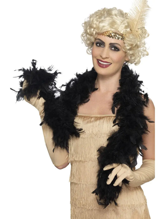 Feather Boa - Black The Ultimate Balloon And Party Shop Cheltenham & Gloucester Balloons & Fancy Dress 