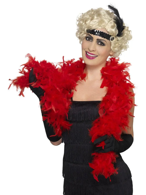Feather Boa - Red The Ultimate Balloon And Party Shop Cheltenham & Gloucester Balloons & Fancy Dress 