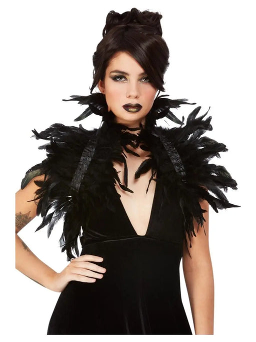 Fever Black Feather Bolero The Ultimate Balloon And Party Shop Cheltenham & Gloucester Balloons & Fancy Dress 