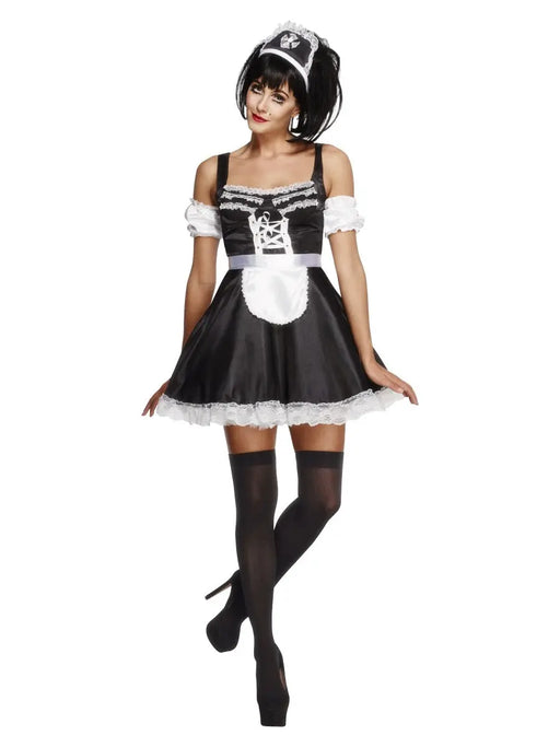 Flirty French Maid (Fever) Costume The Ultimate Balloon And Party Shop Cheltenham & Gloucester Balloons & Fancy Dress 