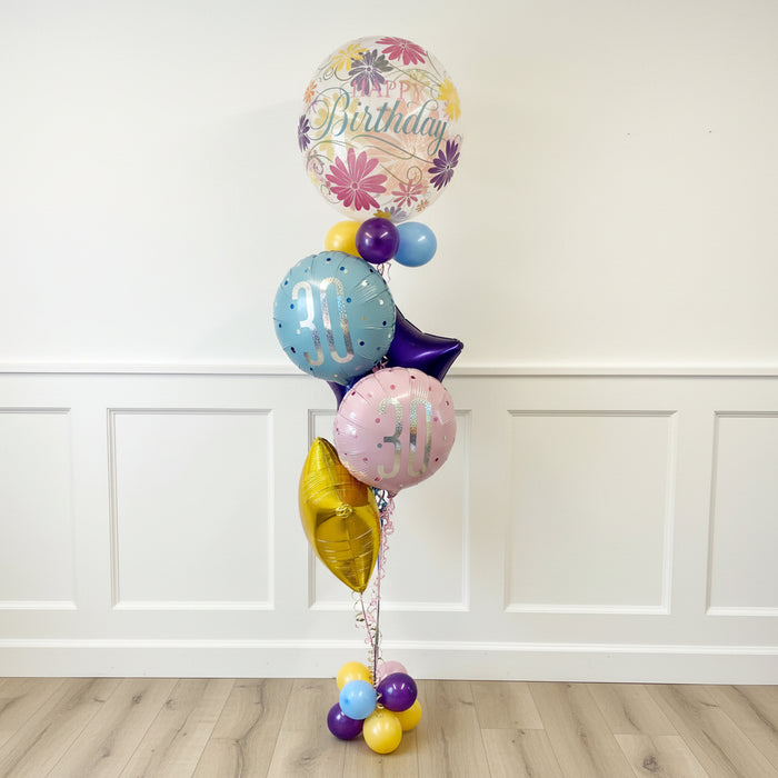 Floral Age Birthday Deco Bubble Deluxe Display The Ultimate Balloon And Party Shop Cheltenham & Gloucester Balloons & Fancy Dress 
