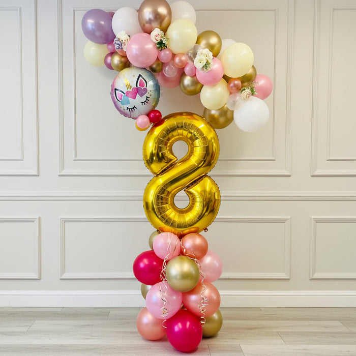 Floral Organic Balloon Garland - Pretty In Pink. The Ultimate Balloon And Party Shop Cheltenham & Gloucester Balloons & Fancy Dress 