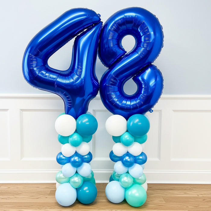 Giant number on pillars The Ultimate Balloon And Party Shop Cheltenham & Gloucester Balloons & Fancy Dress 