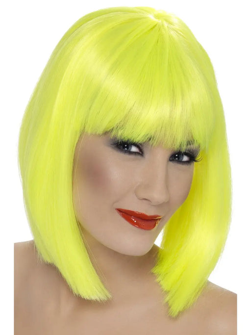 Glam Neon Yellow Female Wig The Ultimate Balloon And Party Shop Cheltenham & Gloucester Balloons & Fancy Dress 