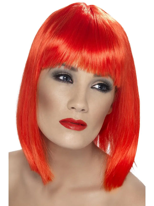 Glam Red Female Wig The Ultimate Balloon And Party Shop Cheltenham & Gloucester Balloons & Fancy Dress 