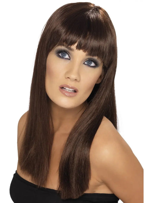 Glamourama Brown Female Wig The Ultimate Balloon And Party Shop Cheltenham & Gloucester Balloons & Fancy Dress 