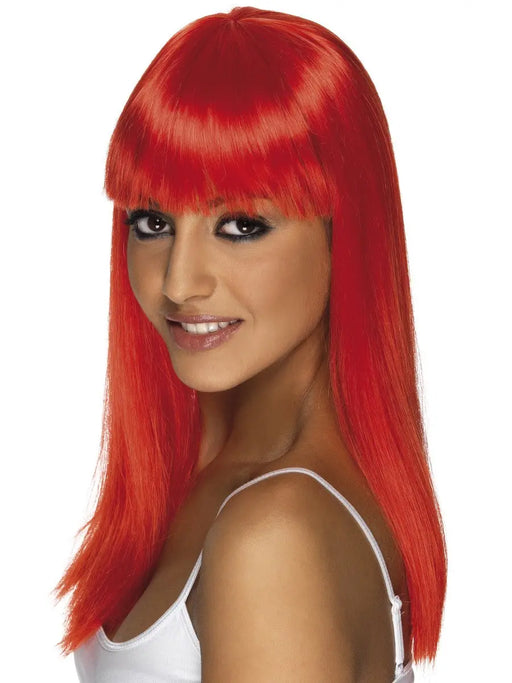 Glamourama Red Female Wig The Ultimate Balloon And Party Shop Cheltenham & Gloucester Balloons & Fancy Dress 