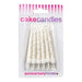 Glitter Candles with plastic holders - white The Ultimate Balloon And Party Shop Cheltenham & Gloucester Balloons & Fancy Dress 