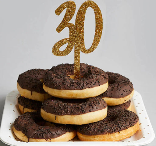 Glitz Acrylic Age Topper- 30 - Asst The Ultimate Balloon And Party Shop Cheltenham & Gloucester Balloons & Fancy Dress 