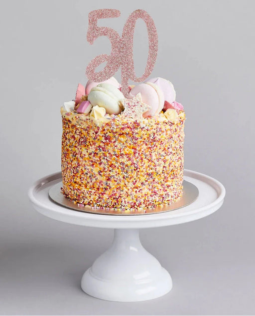 Glitz Acrylic Cake Topper - 50 - Asst The Ultimate Balloon And Party Shop Cheltenham & Gloucester Balloons & Fancy Dress 