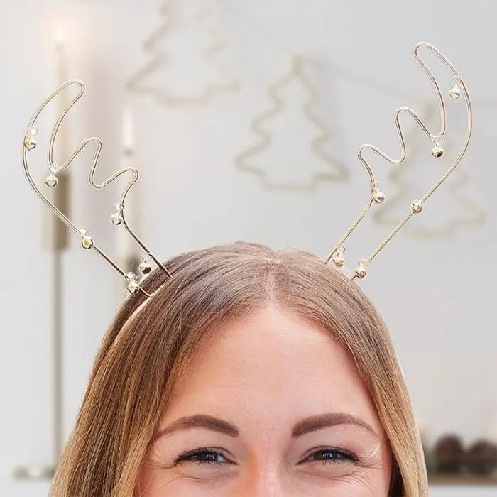 Gold Metal Reindeer Headband The Ultimate Balloon And Party Shop Cheltenham & Gloucester Balloons & Fancy Dress 
