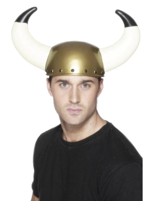 Gold Viking Hat W/Horns The Ultimate Balloon And Party Shop Cheltenham & Gloucester Balloons & Fancy Dress 