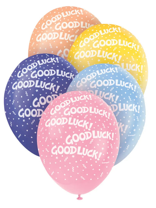 Good Luck Asst Colour Balloons 5 Pack The Ultimate Balloon And Party Shop Cheltenham & Gloucester Balloons & Fancy Dress 
