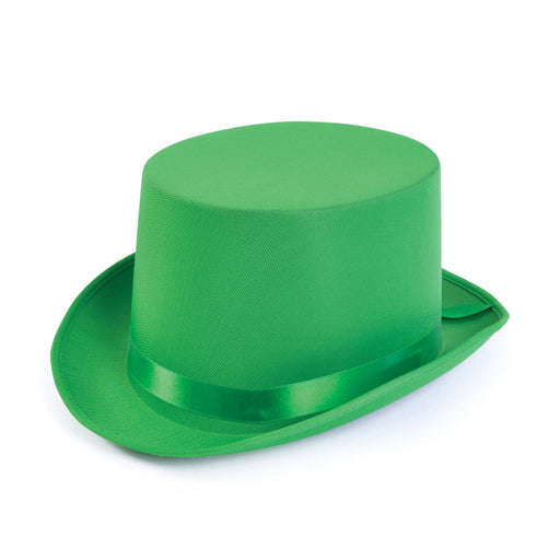 Green Satin Top Hat The Ultimate Balloon And Party Shop Cheltenham & Gloucester Balloons & Fancy Dress 