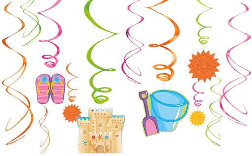 Hanging Swirl Decs - Summer Beach The Ultimate Balloon And Party Shop Cheltenham & Gloucester Balloons & Fancy Dress 
