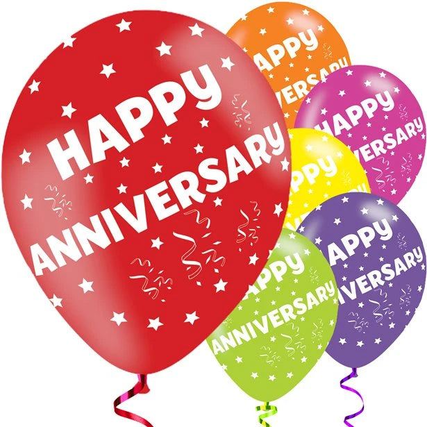 Happy Anniversary Balloons 6 Pack The Ultimate Balloon And Party Shop Cheltenham & Gloucester Balloons & Fancy Dress 