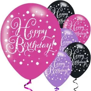Happy Birthday Asst Colour Balloons 6 Pack The Ultimate Balloon And Party Shop Cheltenham & Gloucester Balloons & Fancy Dress 