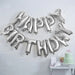 Happy Birthday Balloon Banner in Silver The Ultimate Balloon And Party Shop Cheltenham & Gloucester Balloons & Fancy Dress 