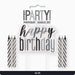 Happy Birthday Candle Set - Black & Silver The Ultimate Balloon And Party Shop Cheltenham & Gloucester Balloons & Fancy Dress 
