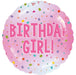 Happy Birthday Foil Balloon - Girl Pink The Ultimate Balloon And Party Shop Cheltenham & Gloucester Balloons & Fancy Dress 