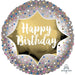 Happy Birthday Foil Balloon - Golden Dots The Ultimate Balloon And Party Shop Cheltenham & Gloucester Balloons & Fancy Dress 