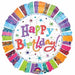 Happy Birthday Foil Balloon - Radiant The Ultimate Balloon And Party Shop Cheltenham & Gloucester Balloons & Fancy Dress 