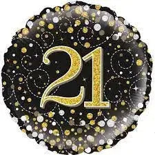 Happy Birthday Foil Birthday Black/Gold Fizz Balloon The Ultimate Balloon And Party Shop Cheltenham & Gloucester Balloons & Fancy Dress 