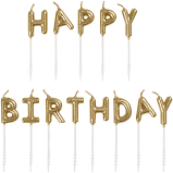 Happy Birthday Individual Letter Candles - Gold The Ultimate Balloon And Party Shop Cheltenham & Gloucester Balloons & Fancy Dress 