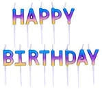 Happy Birthday Individual Letter Candles - rainbow The Ultimate Balloon And Party Shop Cheltenham & Gloucester Balloons & Fancy Dress 