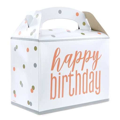 Happy Birthday Party Boxes - Rose Gold The Ultimate Balloon And Party Shop Cheltenham & Gloucester Balloons & Fancy Dress 