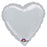 Heart Shaped Foil Balloon - Silver - The Ultimate Balloon & Party Shop