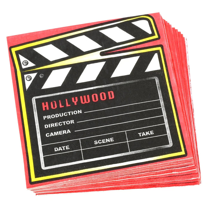 Hollywood Themed Napkins - (16pk) The Ultimate Balloon And Party Shop Cheltenham & Gloucester Balloons & Fancy Dress 