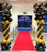 Spiral Column with Foil Balloon Topper - Black &  Gold Hollywood Theme - The Ultimate Balloon & Party Shop