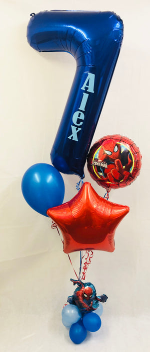 Personalised - Spiderman Balloon Display - The Ultimate Balloon & Party Shop