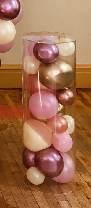 Clear Cake Pedestals - Balloon Filled (Pair) - The Ultimate Balloon & Party Shop