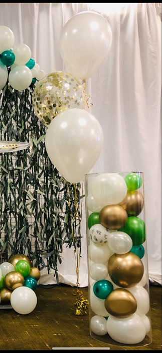 Clear Cake Pedestals - Balloon Filled (Pair) - The Ultimate Balloon & Party Shop
