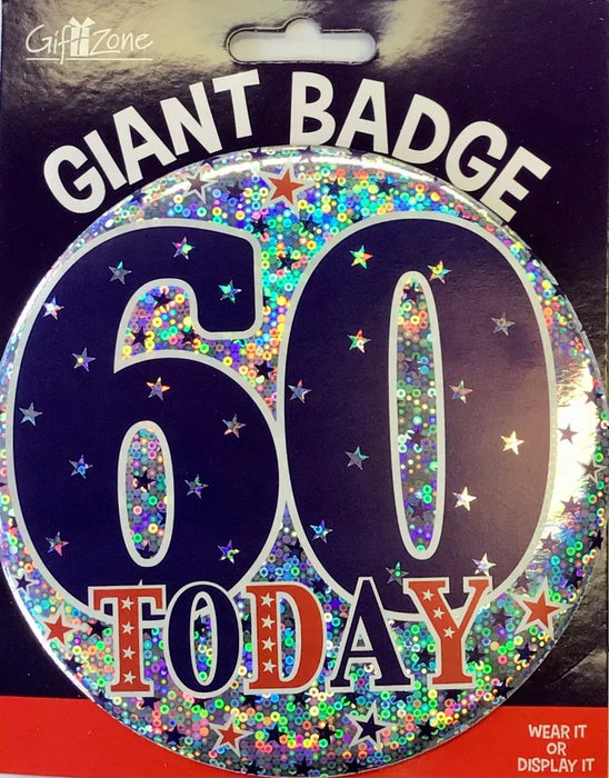 Jumbo 60th Birthday Badge The Ultimate Balloon And Party Shop Cheltenham & Gloucester Balloons & Fancy Dress 