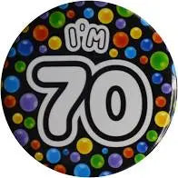 Jumbo 70th Birthday Badge The Ultimate Balloon And Party Shop Cheltenham & Gloucester Balloons & Fancy Dress 
