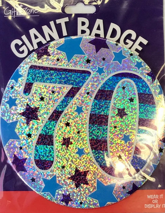 Jumbo 70th Birthday Badge The Ultimate Balloon And Party Shop Cheltenham & Gloucester Balloons & Fancy Dress 