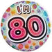 Jumbo 80th Birthday Badge The Ultimate Balloon And Party Shop Cheltenham & Gloucester Balloons & Fancy Dress 