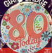 Jumbo 80th Birthday Badge The Ultimate Balloon And Party Shop Cheltenham & Gloucester Balloons & Fancy Dress 