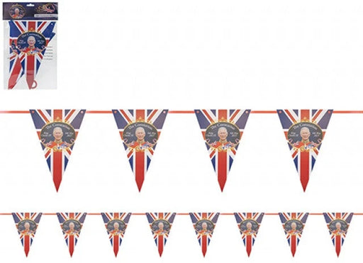 King Charles Coronation Card Bunting The Ultimate Balloon And Party Shop Cheltenham & Gloucester Balloons & Fancy Dress 