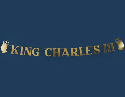 King Charles Gold Card Bunting The Ultimate Balloon And Party Shop Cheltenham & Gloucester Balloons & Fancy Dress 