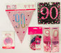 90th Birthday Party Pack - Pink - The Ultimate Balloon & Party Shop