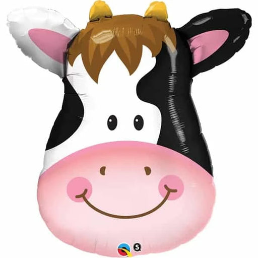 Large Animal Shape Foil Balloon - Cow Head The Ultimate Balloon And Party Shop Cheltenham & Gloucester Balloons & Fancy Dress 