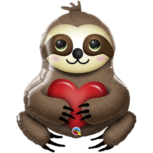 Large Animal Shape Foil Balloon - Sloth (Heart) The Ultimate Balloon And Party Shop Cheltenham & Gloucester Balloons & Fancy Dress 