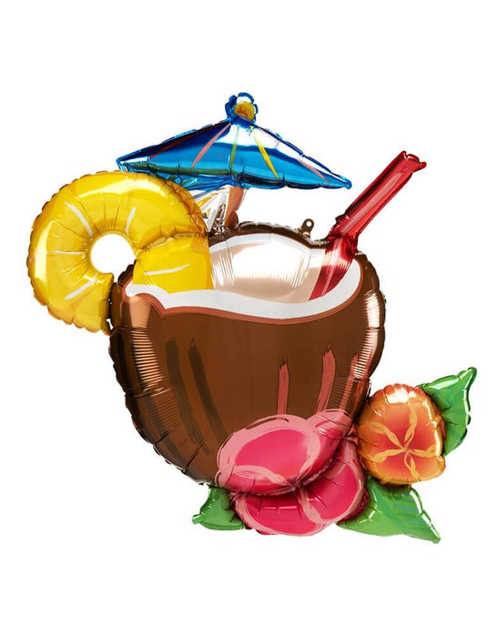 Large Foil Cocktail Shape Balloon - Coconut The Ultimate Balloon And Party Shop Cheltenham & Gloucester Balloons & Fancy Dress 